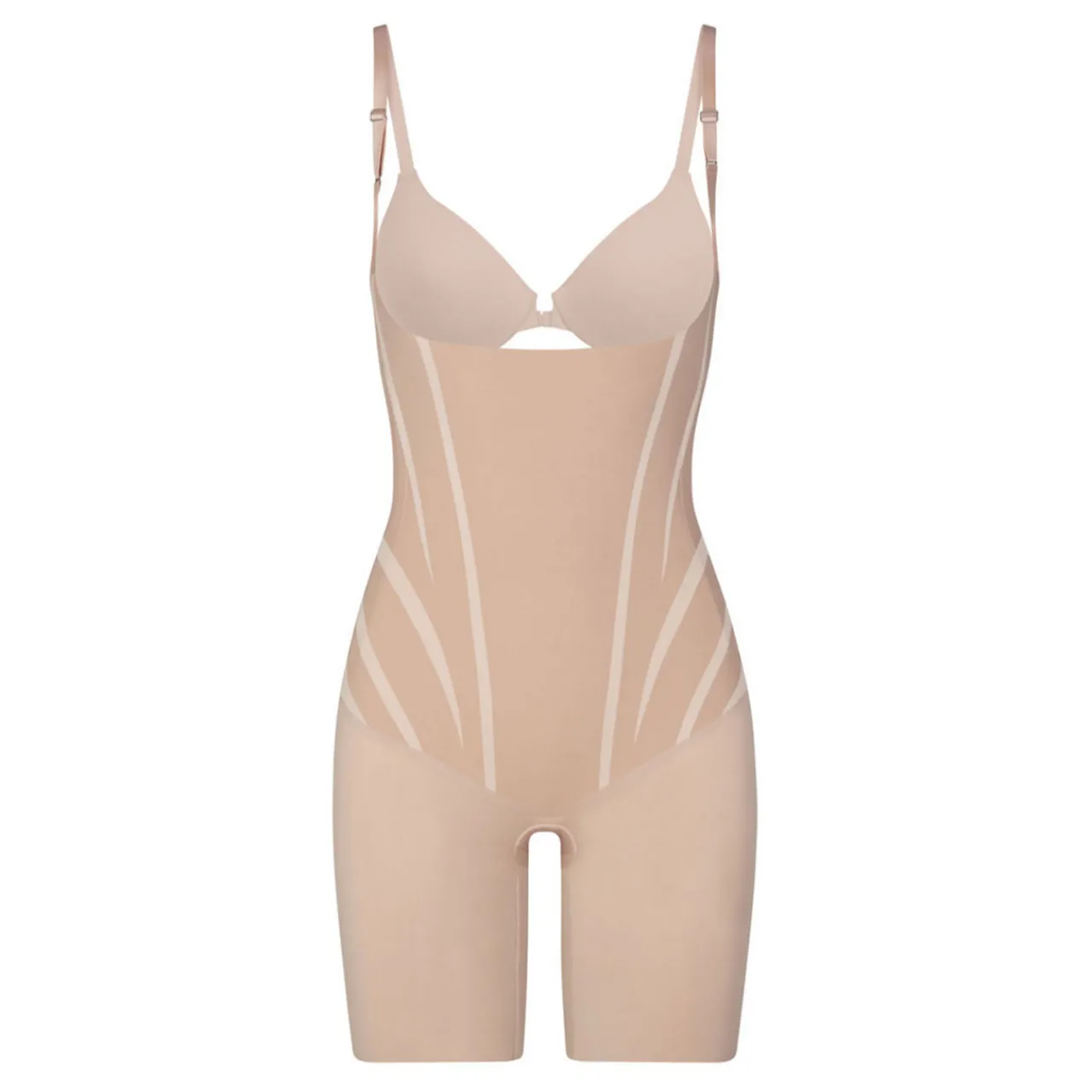 TotalContour Open-Bust Mid-Thigh Bodysuit Women Shapewear