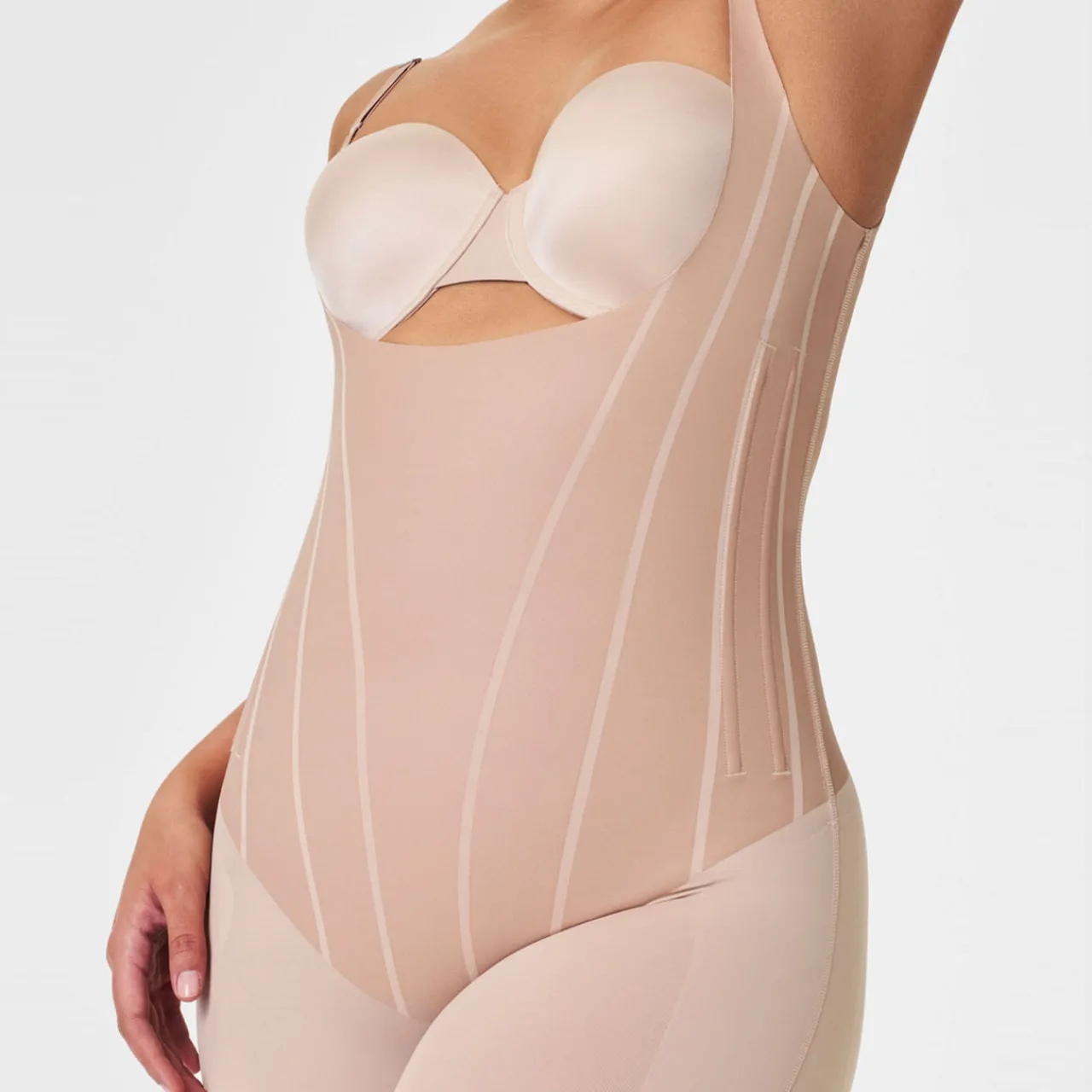 TotalContour Open-Bust Mid-Thigh Bodysuit Women Shapewear