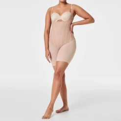 TotalContour Open-Bust Mid-Thigh Bodysuit Women Shapewear