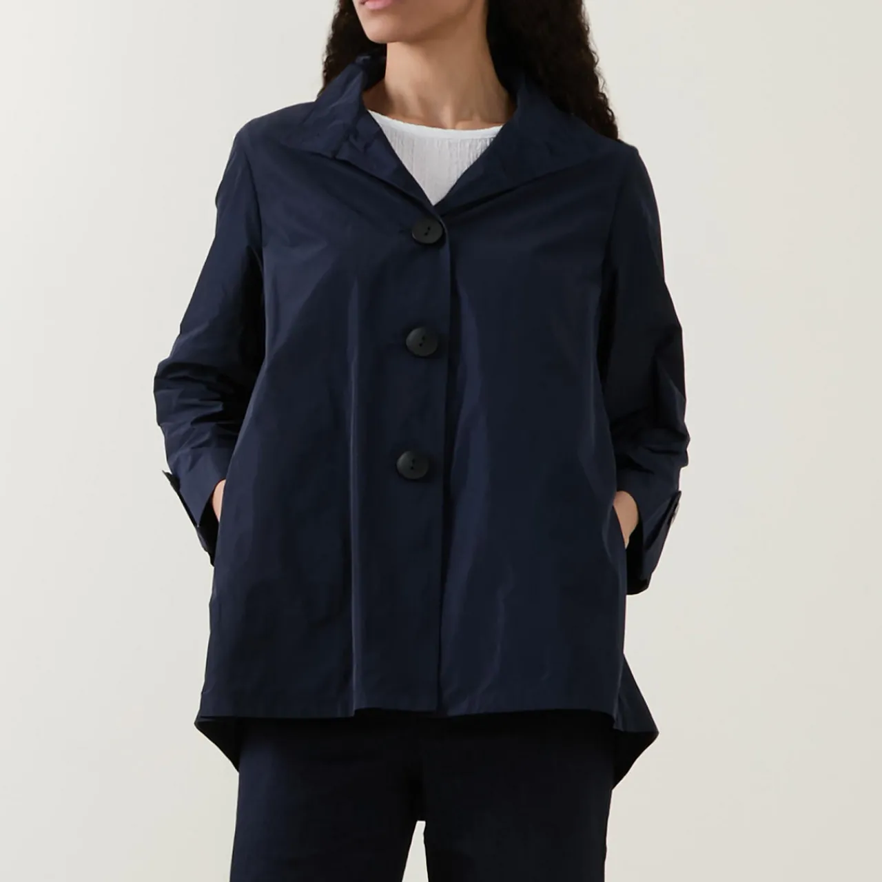 Trapeze Shirred Jacket Women Coats & Jackets