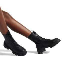 Trekker Lace-Up Biker Boots Women Boots