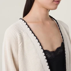 Outlet Tritte Contrast Trim Open Front Cardigan Women Sweaters & Cardigans