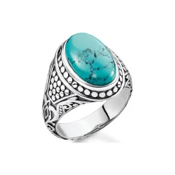 Clearance Turquoise Sterling Silver Ring Women Rings