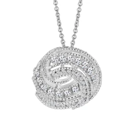 Clearance Twist Crystal Embellished Pendant Women Necklaces