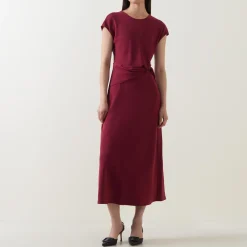 Clearance Twist Draped Dress Women Dresses