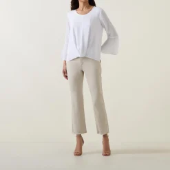 Discount Twisted Fluted-Cuff Blouse Women Tops