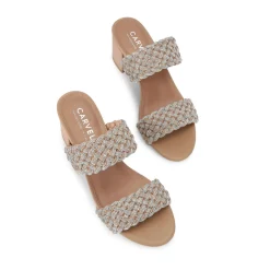 Clearance Twisted Jewelled Mules Women Heels