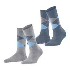 Outlet Two-pack Everyday Argyle Socks Women Hosiery