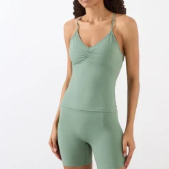 Outlet Ultimate Ruched Front Racer Tank Top Women Activewear