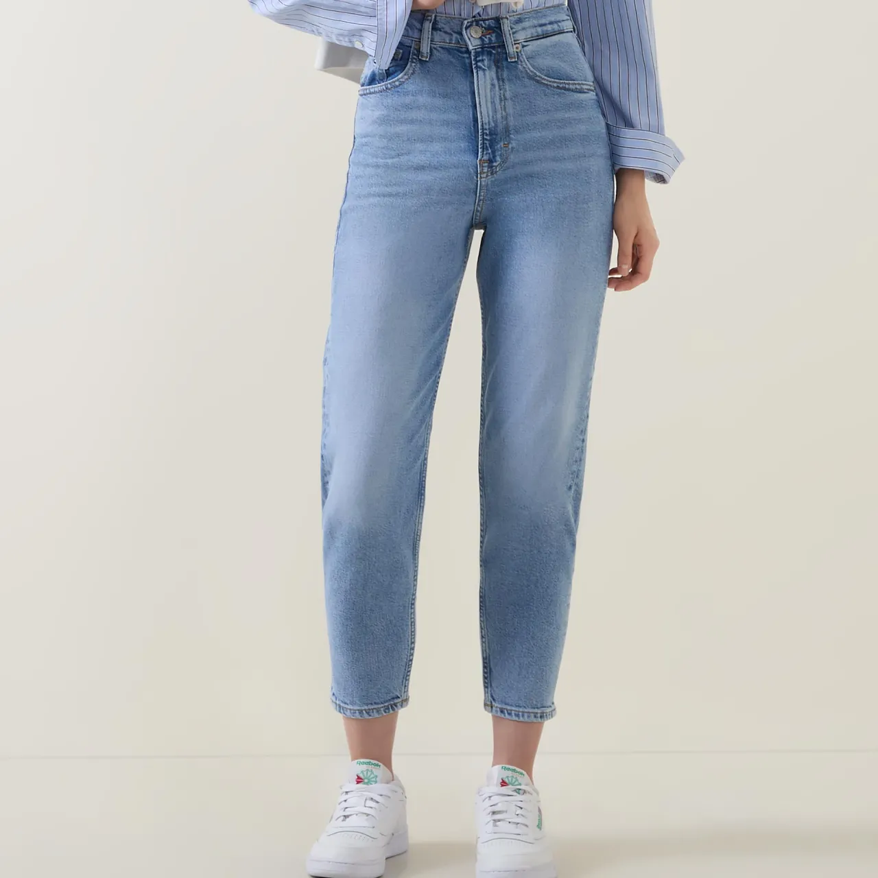 Ultra High-Rise Tapered Mom Jeans Women Denim