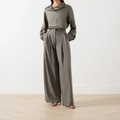Discount Ulzio High-Rise Wide Leg Trousers Women Trousers & Shorts