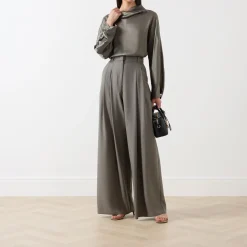 Discount Ulzio High-Rise Wide Leg Trousers Women Trousers & Shorts