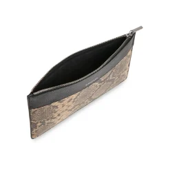 New Una Snake Panel Pouch Women Clutch Bags