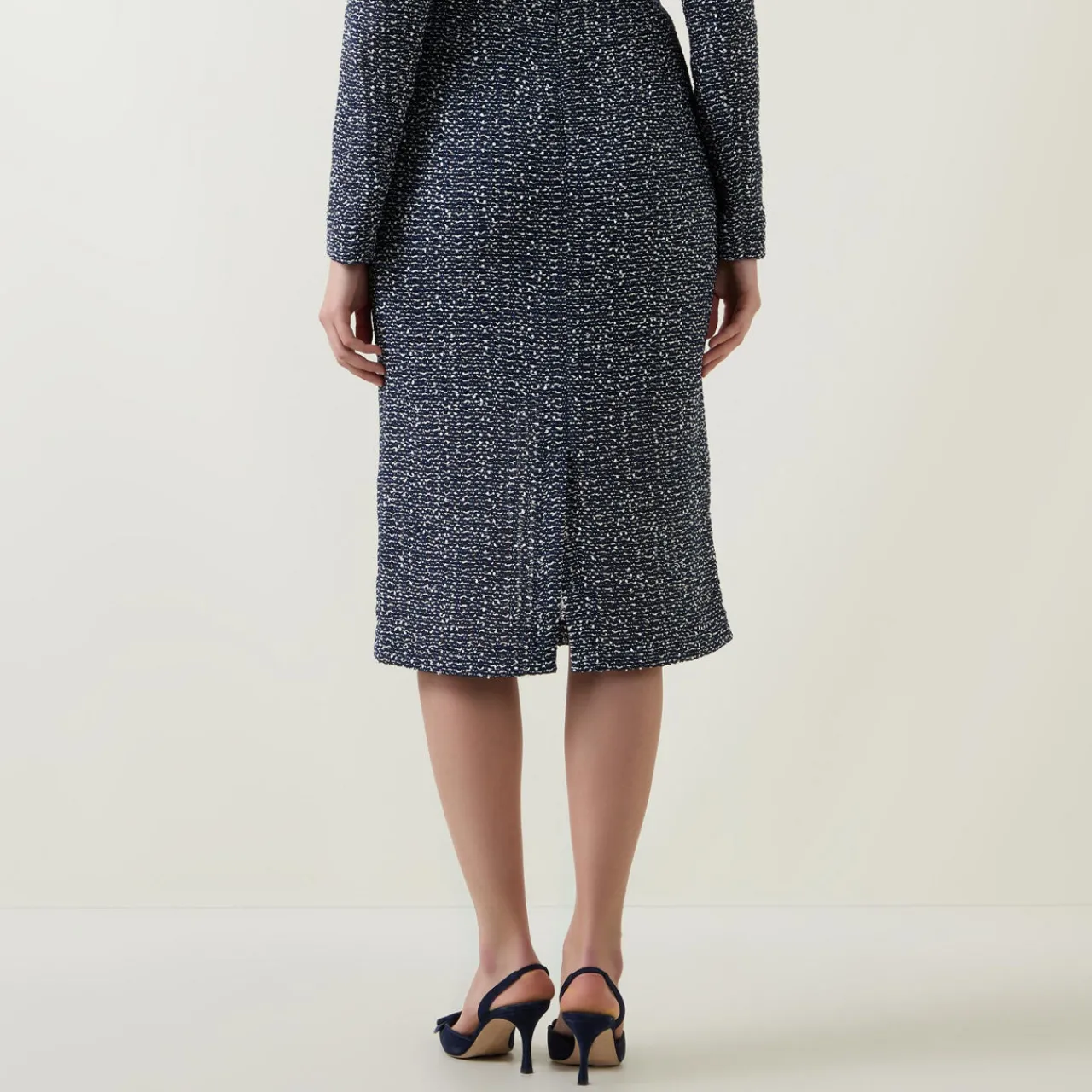 Outlet Vatilar Bouclé Knit Pencil Skirt Women Skirts