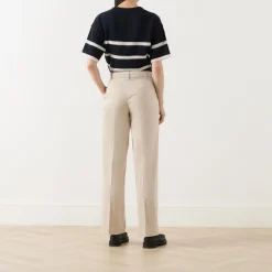 Vera Rita Mid-Rise Wide Leg Trousers Women Trousers & Shorts