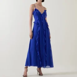 Hot Veris Ruffle Trim Flared Dress Women Dresses|Occasion Dressing