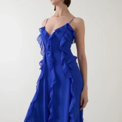 Hot Veris Ruffle Trim Flared Dress Women Dresses|Occasion Dressing