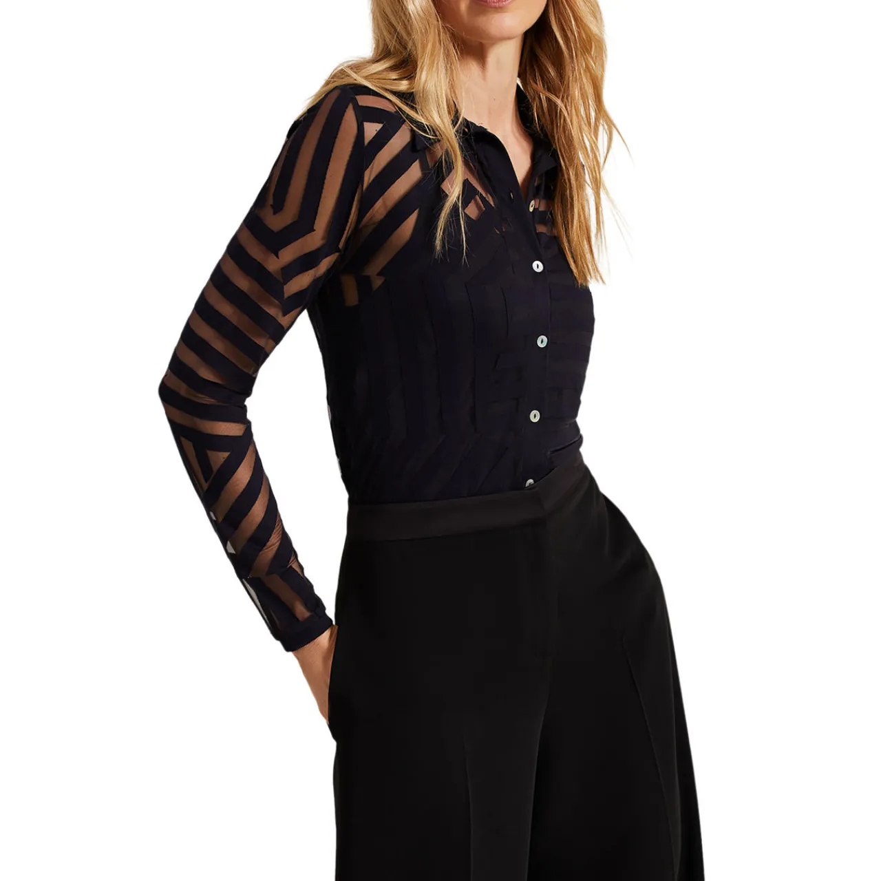 Discount Vida Striped Shirt Women Tops