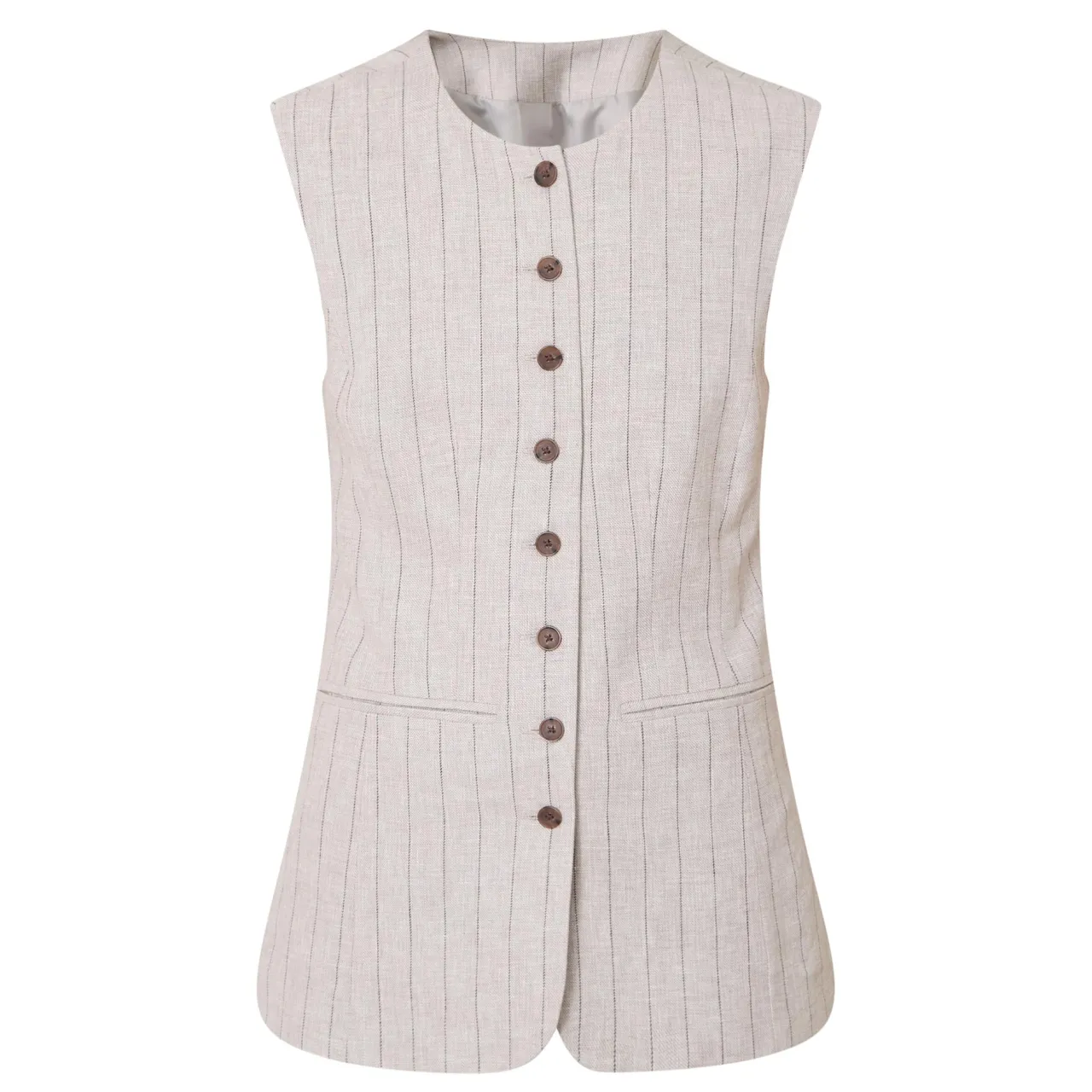 Outlet Vilka Pinstripe Wide Leg Trousers Women Coats & Jackets