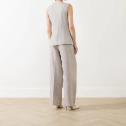 Outlet Vilka Pinstripe Wide Leg Trousers Women Coats & Jackets