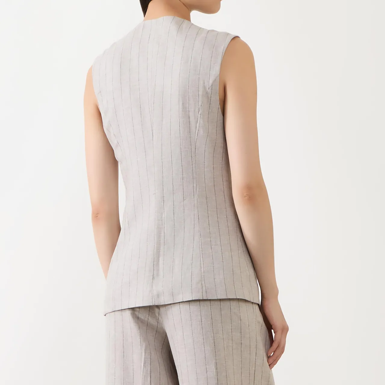 Outlet Vilka Pinstripe Wide Leg Trousers Women Coats & Jackets