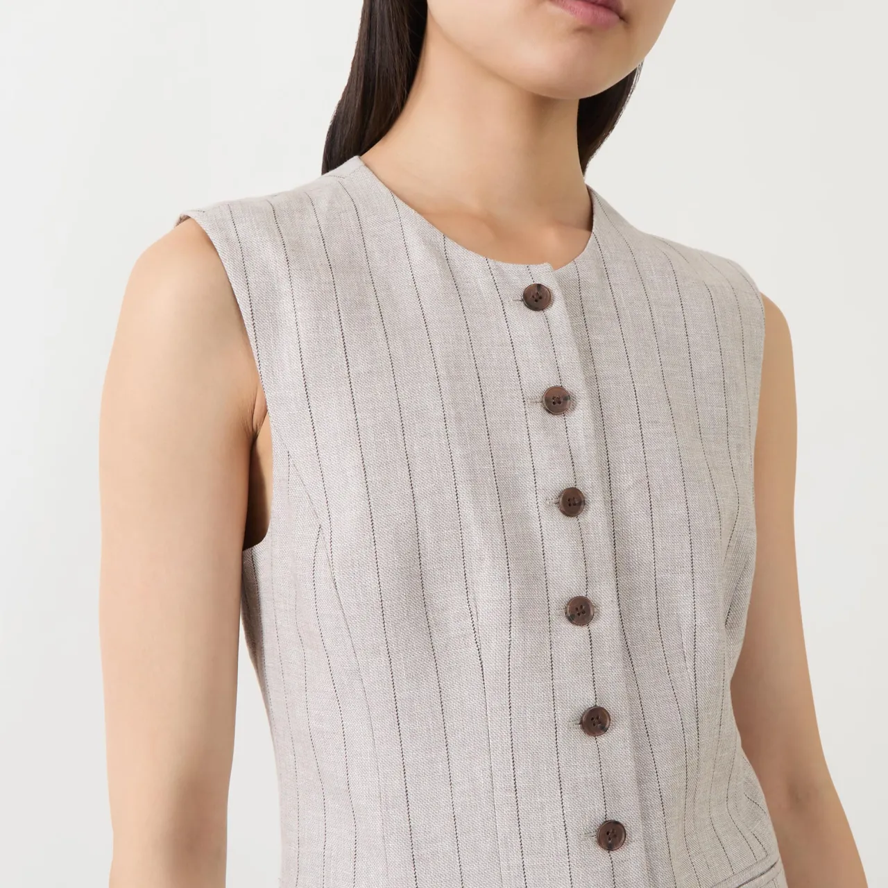 Outlet Vilka Pinstripe Wide Leg Trousers Women Coats & Jackets