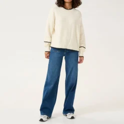 Villi Contrast Trim Sweater Women Sweaters & Cardigans
