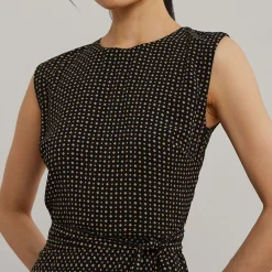Best Vilodie Geo-Print Belted Dress Women Dresses