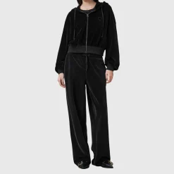 New Vin Velvet Logo Track Pants Women Trousers & Shorts