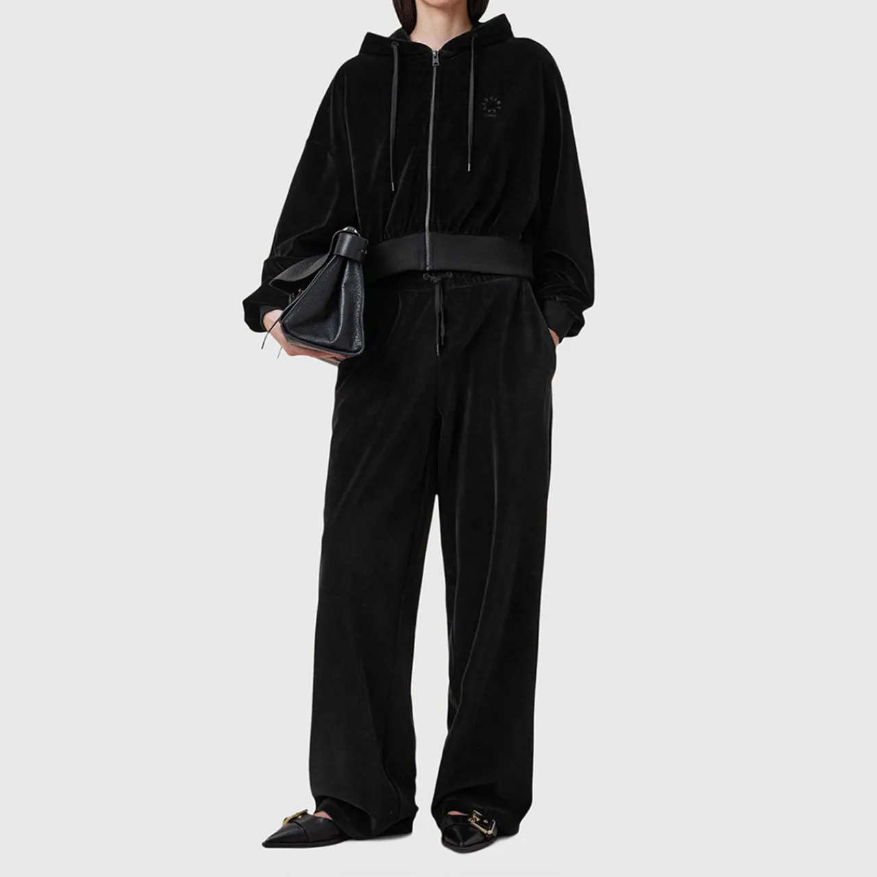 New Vin Velvet Logo Track Pants Women Trousers & Shorts