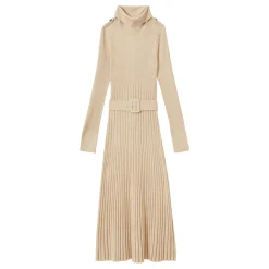 Discount Vinette Belted Rib-Knit Dress Women Dresses