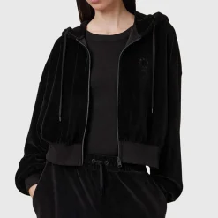 Sale Vinny Velvet Logo Hoodie Women Sweatshirts & Hoodies