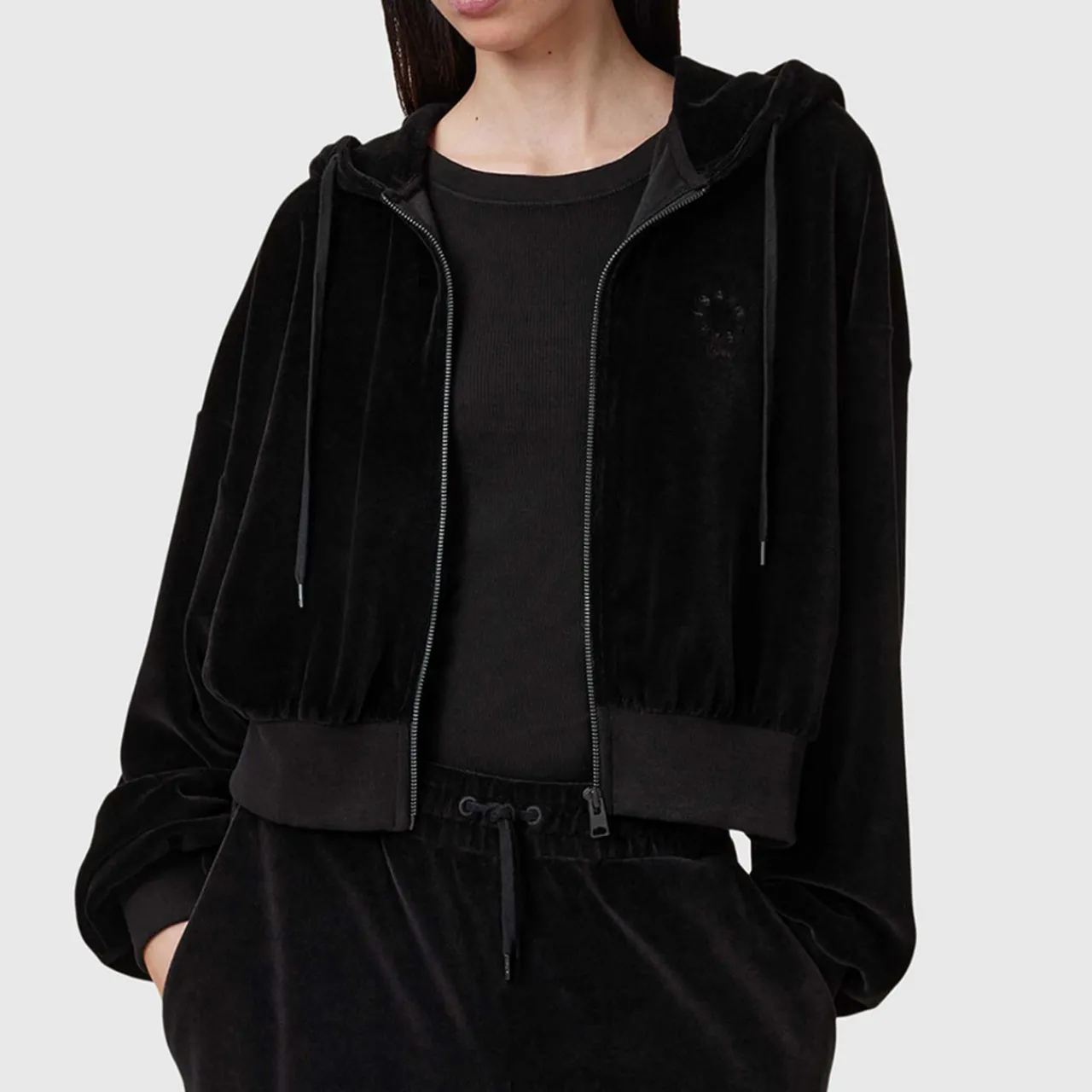 Sale Vinny Velvet Logo Hoodie Women Sweatshirts & Hoodies