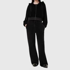 Sale Vinny Velvet Logo Hoodie Women Sweatshirts & Hoodies