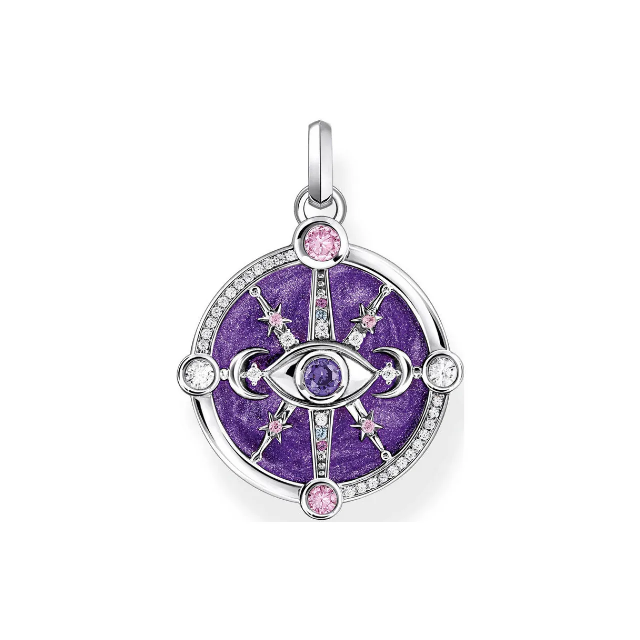 Clearance Violet Eye Motif Pendant Women Necklaces