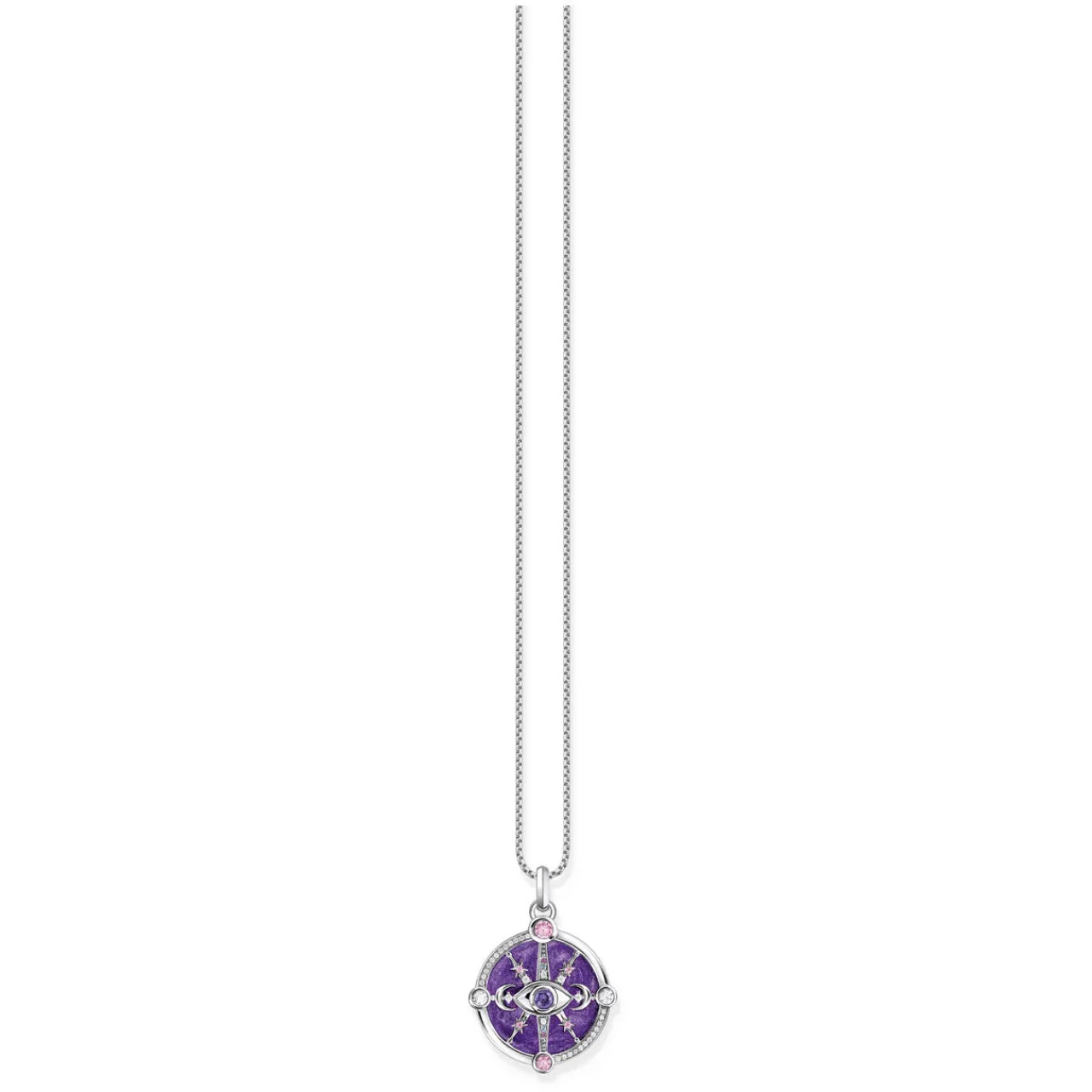 Clearance Violet Eye Motif Pendant Women Necklaces