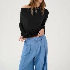 Best Vista Asymmetric Cowl Top Women Tops