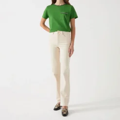 Vita Tape Trim T-Shirt Women Tops