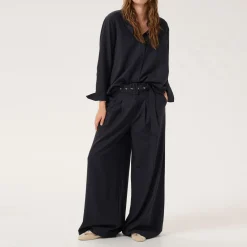 Best Vitta Striped Belted Wide-Leg Trousers Women Trousers & Shorts