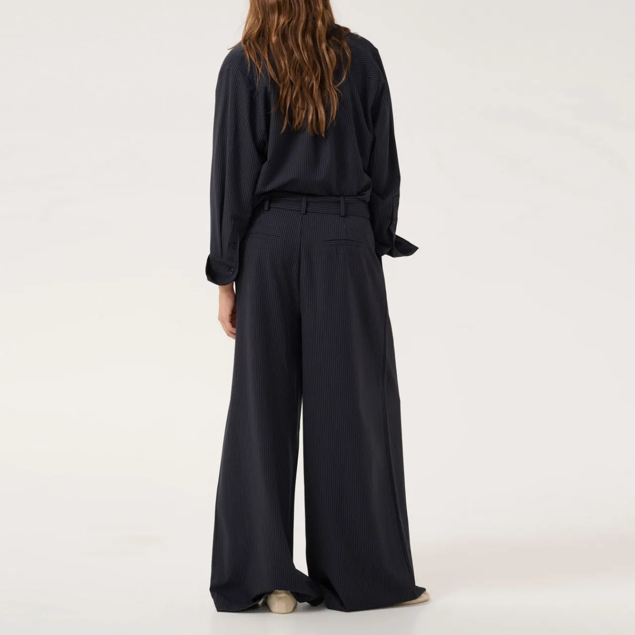 Best Vitta Striped Belted Wide-Leg Trousers Women Trousers & Shorts