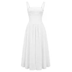 New Vivien Broderie Anglais Flared Sundress Women Dresses
