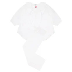 Online Voile Ruffle Pyjama Set Women Sleepwear
