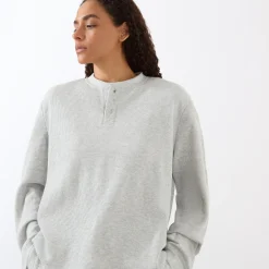 Best Waffle Long-Sleeved Top Women Activewear|Tops