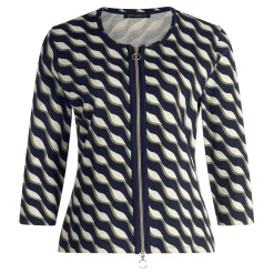 Discount Wave Graphic Cardigan Women Coats & Jackets
