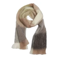 Online White & Mink Check Scarf Women Scarves