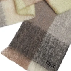 Online White & Mink Check Scarf Women Scarves