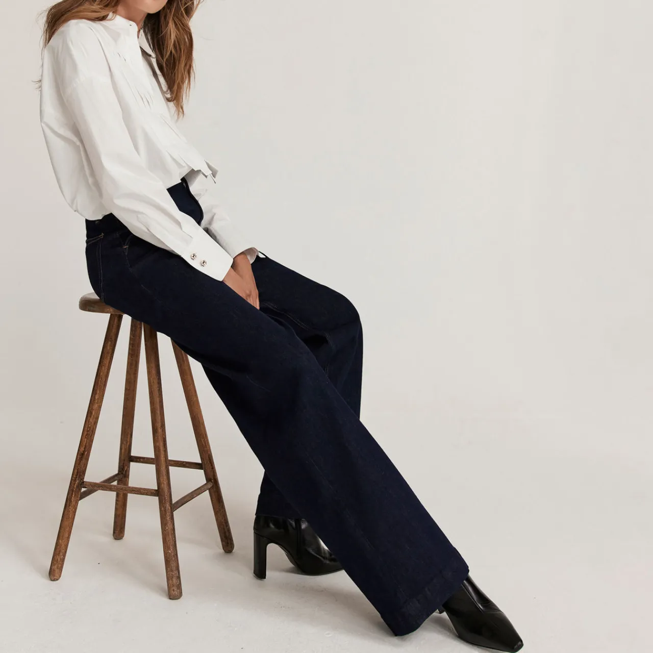 Outlet Wide-Leg Jeans Women Denim