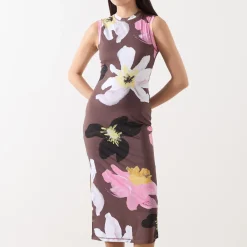 New Wild Flowers Fitted Dress Women Dresses