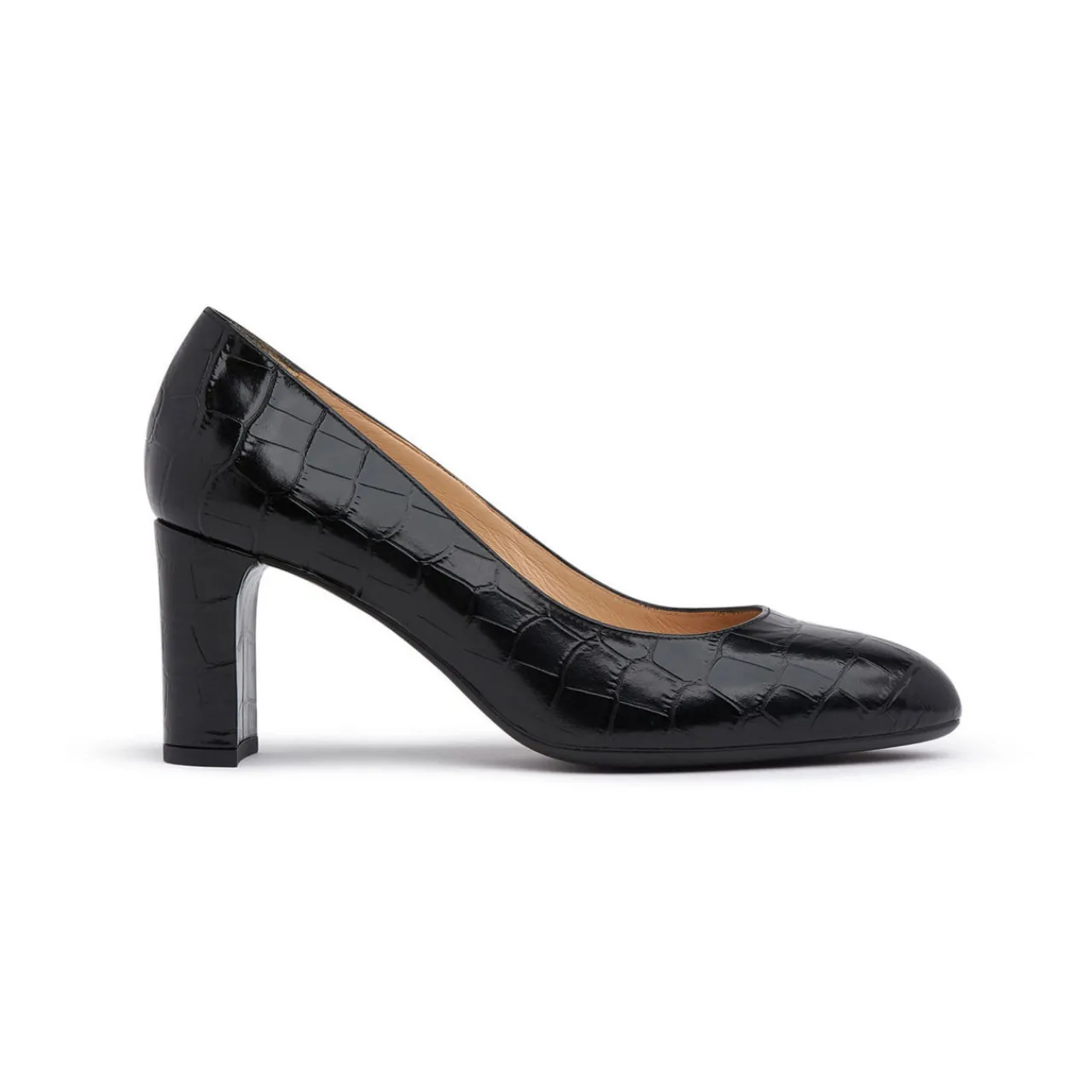 Winola Croc Effect Block Heels Women Heels