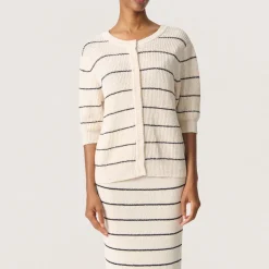Winta Stripe Knit Cardigan Women Sweaters & Cardigans